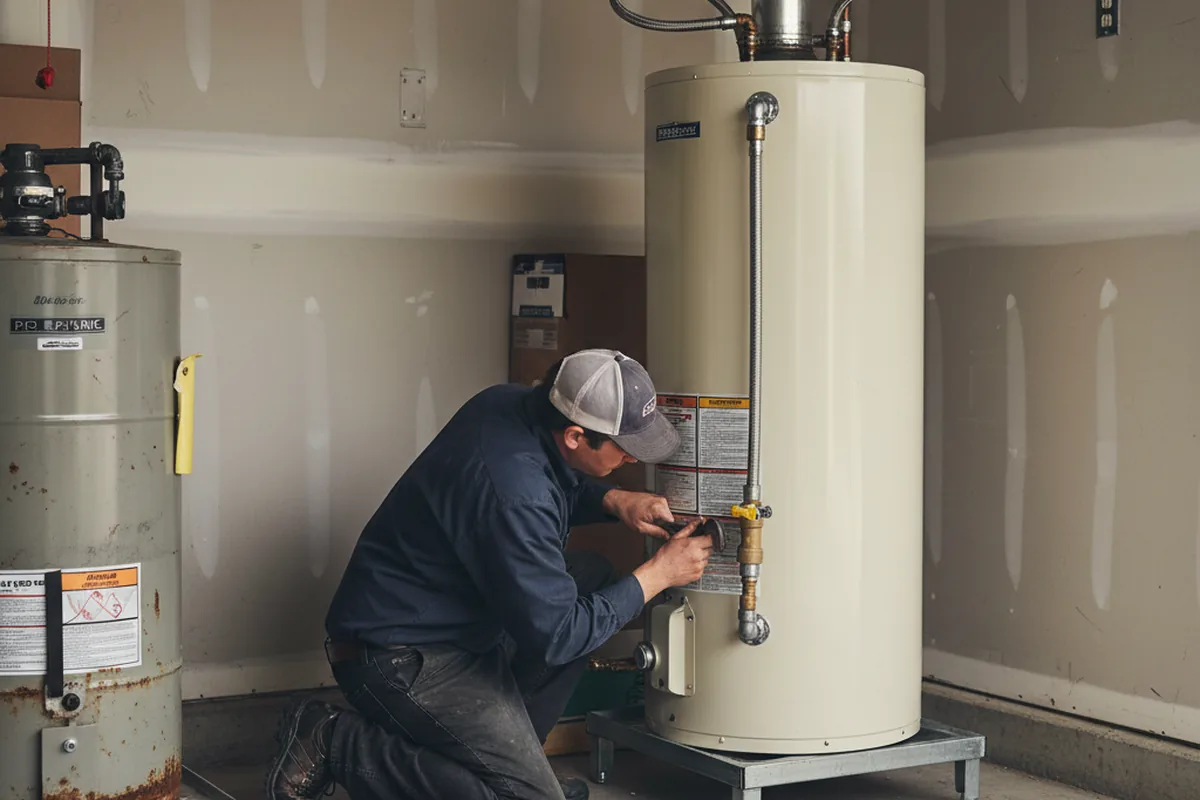 Water heater and shutoff valve replacement in Christiansburg