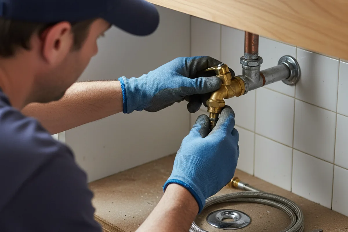 Shutoff valve and fitting work during Faucet and Fixture Repair in Christiansburg